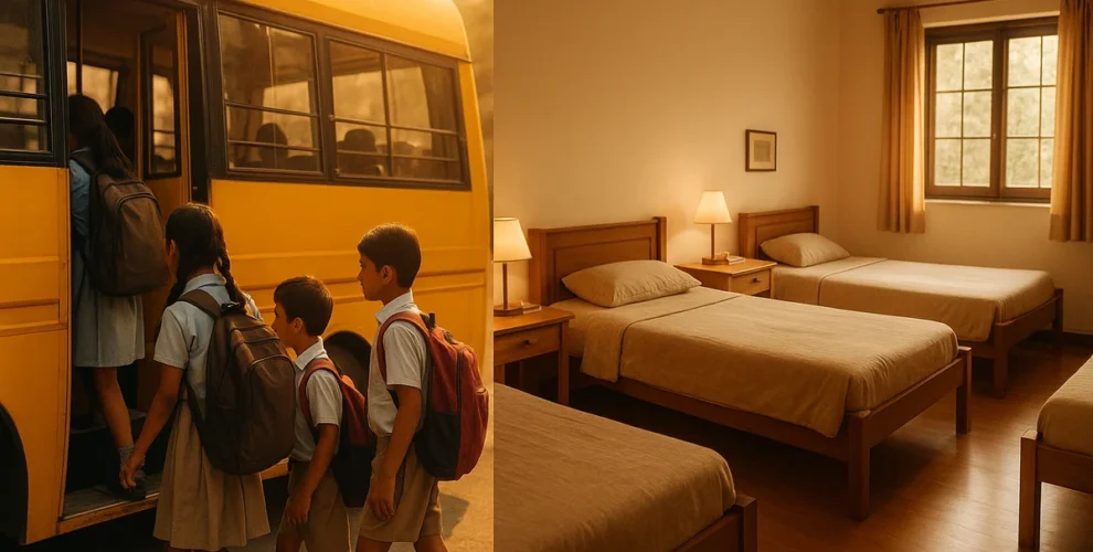 Day boarding vs full boarding school comparison — GD Goenka International School Sonepat residential campus